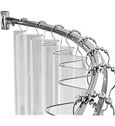 AmazerBath 20-84 Inches Arched Curved Shower Curtain Rod, Heavy Duty Shower Rod Rust Proof Bathro...