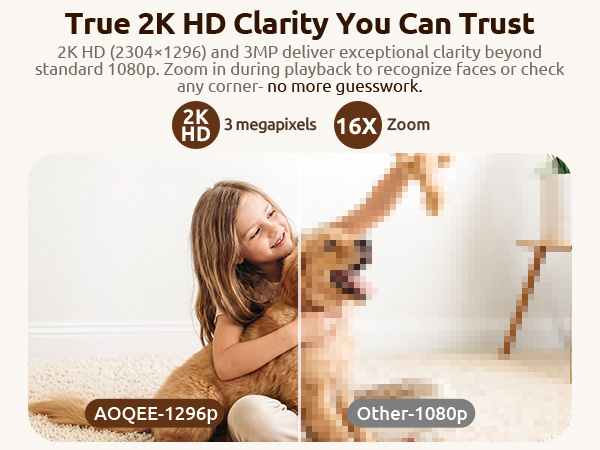 True 2K HD, 16x zoom