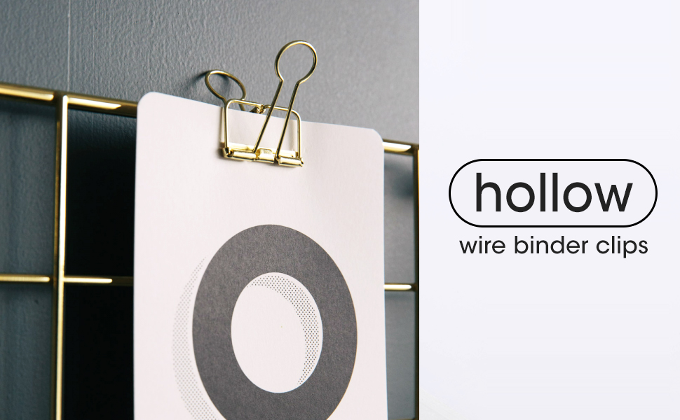 DEEDYGO Gold Hollow Wire Binder Clips for Wedding, Bookmark, Decoration