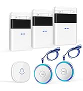 Caregiver Pager, METAK SOS Alert Button Nurse Call System for Seniors, Patients, Disabled or Elde...
