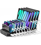 Unitek USB Charging Station for Multiple Devices, Charger Organizer Stand Dock with Dividers, Qui...