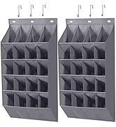 STORAGE MANIAC Over the Door Shoe Organizer, 2 Pack Hanging Shoe Organizer, 20 Large Pockets Shoe...