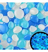 900Pcs Mixed Size Glow in The Dark Pebbles Glowing Rocks Glow in The Dark Stones for Fish Tank Ga...