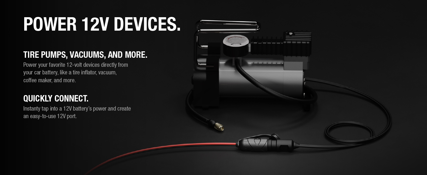 NOCO GC018 12-Volt Adapter Plug Socket with Eyelet Battery Terminals