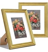 Vittanly 8x10 Picture Frames Set of 2, Ornate Vintage Photo Frame for Wall or Tabletop, Display 5...