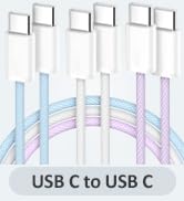 USBC to USB C Cable 3FT+6FT+10FT 3-Pack 60W (20V/3A), Type C to C Long Charger Cord Fast Charging...