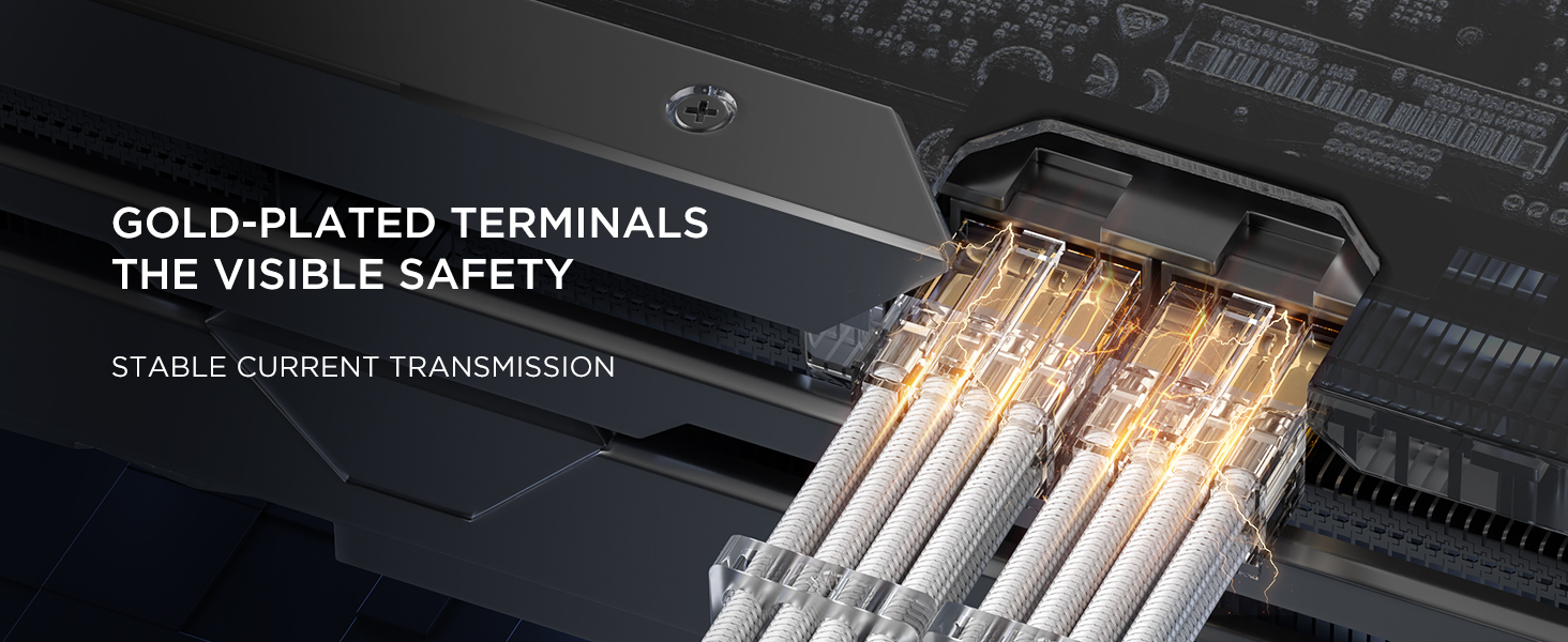 GOLD-PLATED TERMINALS THE VISIBLE SAFETY