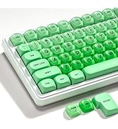 PBT Keycaps, XVX Green Apple Jelly HOA Profile, 132-Key Cute Custom Keycaps (for Mechanical Keybo...