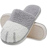 MAXTOP Cute Animal Slippers for Women, Soft Plush Cat Paw House Slippers with Cozy Memory Foam Sl...