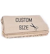 SoClaay Pottery Special Linen Custom Size Hessian Cotton Linen Tablecloth Pottery Clay Printing T...