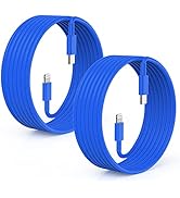 2Pack Blue Fast Charger Cable 10ft [Apple MFi Certified], USB Type C to Lightning Cable 10 Foot f...