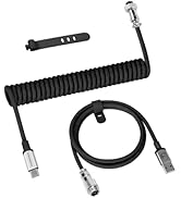 ZIYOU LANG C01PRO Custom Braided Coiled USB C to A Cable with Detachable Double Sleeved Spiral Ca...
