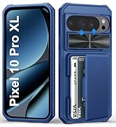 BXYJY for Google Pixel 10 Pro XL Case with Card Holder (4-5 Cards), Slide Camera Cover, Military ...