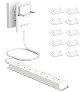 6FT Ultra-Thin Flat Plug Power Strip with 5 Outlets &amp; 3 USB Ports | Child &amp; Pet-Safe, 1625W, Wall...