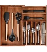 KitchenEdge Premium Silverware, Flatware and Utensil Organizer for Kitchen Drawers, Food-Safe Con...