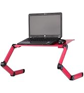 Zippace Adjustable Laptop Computer Lap Desk Portable Multifunctional Cooling Ergonomic Vented Tab...