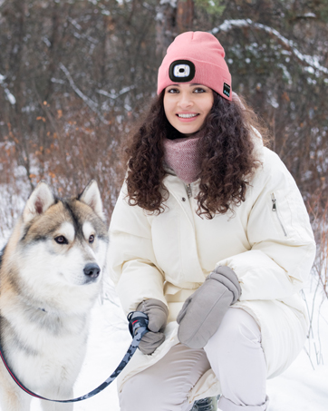 LED beanie for women
