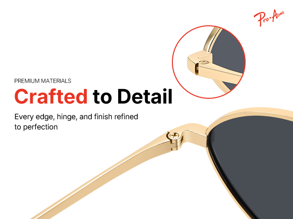 Pro Acme Retro Oval Cat Eye Sunglasses for Women