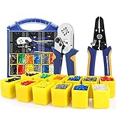 Haisstronica Ferrule Crimping Tool Kit AWG 23-7 Wire Ferrules Crimper with 2500pcs Wire End Termi...