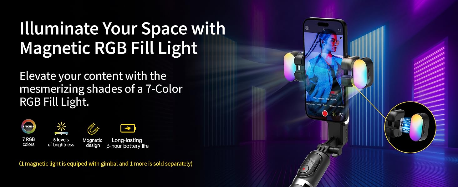 gimbal stabilizer for iphone gimbal tripod for cell phone selfie stick tripod