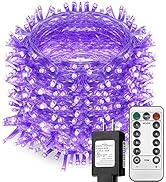 Solhice 80ft Black Light String Lights for Glow Party, 300 LEDs Blacklights Fairy Lights with Rem...