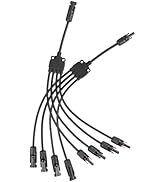 KNMIPJD Solar Panel Connector 4 to 1 Y Branch Parallel Adapter, 30A 1000V 10AWG Tool-Free IP68 Wa...