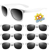 ASTARON Sunglasses Bulk, 6 Pack White Sunglasses Party Favors for Summer Beach Pool Wedding Party...