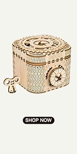 ROKR 3D Wooden Puzzles Model Kit Toy Gift Mechanical Model Brain Teaser for Adults to Build Gift for...