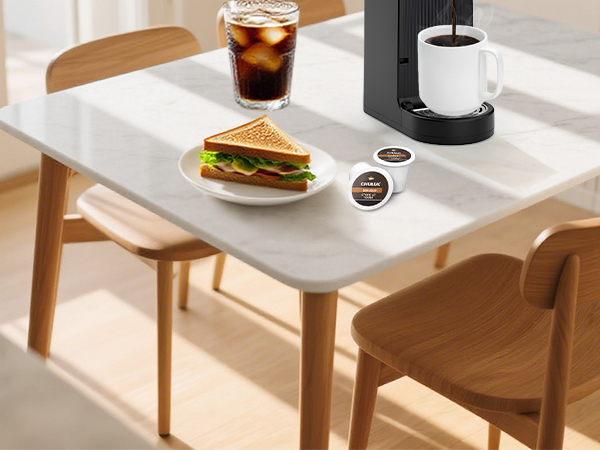 Enjoy fresh and hot coffee with chulux single serve coffee maker