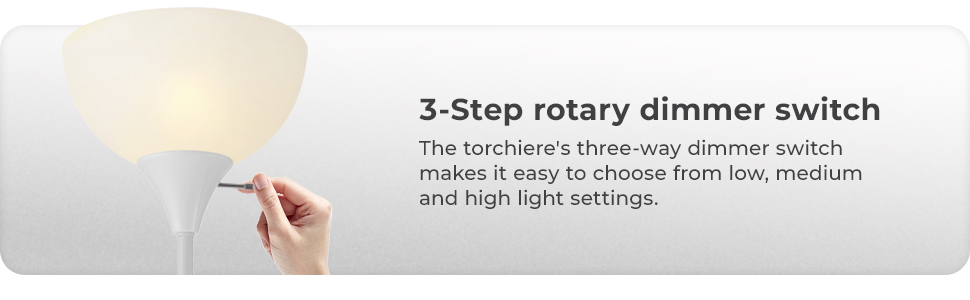 3-step rotary dimmer switch