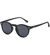 Gleyemor Vintage Polarized Sunglasses for Men Round Sunglasses UV400 Protection Retro Hand-crafte...
