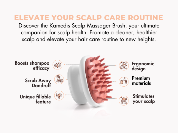 scalp brush Scrub Scrubber Head Scalp Massager Dandruff Brush Comb 