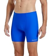 Runhit Men's Square Leg Swim Jammers Quick Dry Athletic Brief Swimsuit UPF 50+ Compression Swimmi...