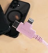 Smartish 2 in 1 USB C to USB C/Lightning Cable - Crown Joule - 6 Ft Fabric Wrapped Fast Charging