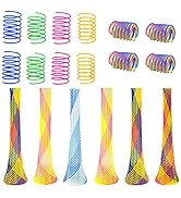 maxin 30 - Pack Plastic Colorful Cat Spring Toys Set - Interactive Cat Toys with Spiral Springs &amp;...