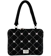 Bow Laptop Sleeve 13-15 Inch Puffy Laptop Carrying Case with Strap Cute Quilted Computer Sleeve f...