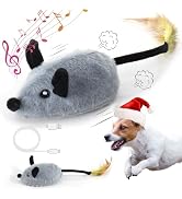 Interactive Dog Toys, Fake Mouse Moving Dog Toy with Automatic Sensor | Dog Mouse Toy with Realis...
