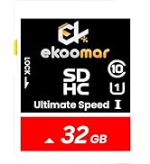 Ekoomar SD Card - Class 10, High-Speed Memory Card with 100MB/s for Digital Camera, Dash Cam, &amp; V...
