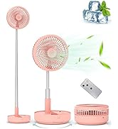 Primevolve Portable Oscillating Standing Fan,Rechargeable Battery Operated USB Floor Table Desk F...