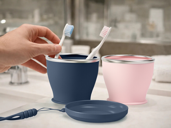 Rinse your mouth with your own clean travel cup at the hotel.