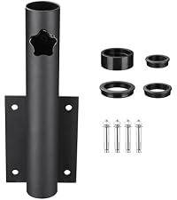 Yescom EZ GO 14ft Telescopic Flag Pole Kit with Starlink Mini Pipe Adapter