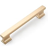 Amerdeco 10 Pack Brushed Brass Cabinet Pulls 5 Inch(128mm) Hole Center Gold Drawer Pulls Cabinet ...