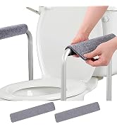 2 Pcs Small Armrest Pads Covers - Widened Velcro Straps Comfortable and Protective for Toilet Han...