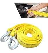 Zosgrew Car Tow Straps Heavy Duty with Hooks, 13Ft 11023 lbs Heavy Duty Reflective Tow Rope, Nylo...