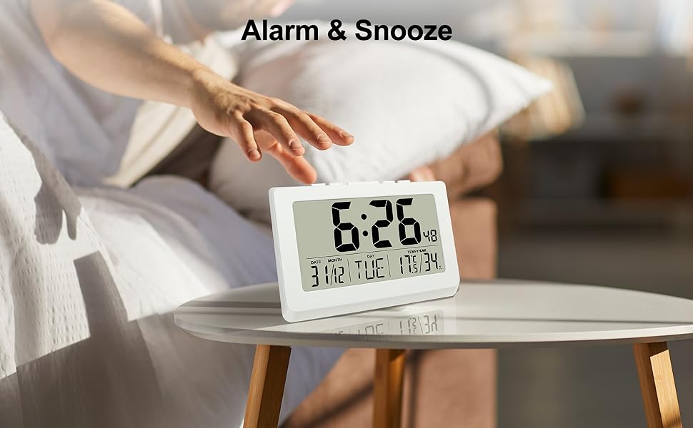 digital alarm clock battery operated