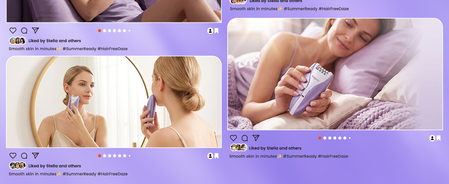 Cordless Rechargeable Facial Epilator for Hair Removal on Face, Arm, Legs, Underarms, Bikini, Body