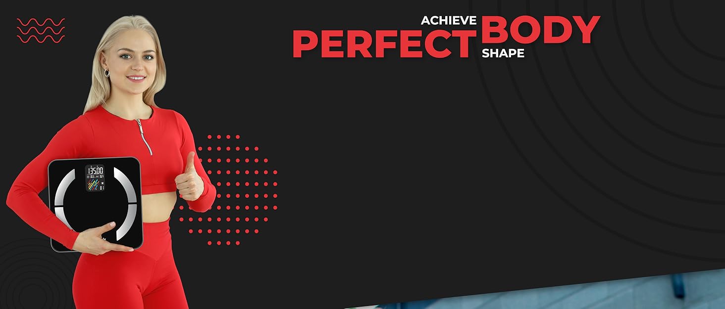 bisonbody digital smart scale large body scales for weight fat bmi percentage monitor composition