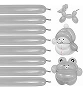 260 Balloons 100 pcs: Skinny Silver Balloons for Wedding, Birthday Parties