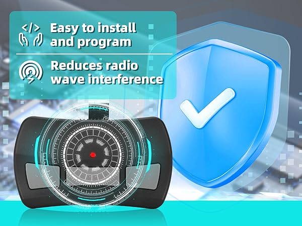 Easy to install and program Reduces radio wave interference