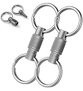 WANERSEN 2 Pack Titanium Quick Release Detachable Swivel Pull Apart Keychain, Keychain Accessorie...